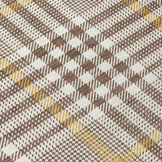 Piper Looms Chantille Plaid ACN1054 Brown Machine Washable Area Rug Swatch Image