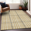 Piper Looms Chantille Plaid ACN1054 Gold Machine Washable Area Rug Lifestyle Image Feature