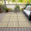 Piper Looms Chantille Plaid ACN1054 Gold Machine Washable Area Rug Outdoor Lifestyle Image Feature