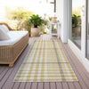 Piper Looms Chantille Plaid ACN1054 Gold Machine Washable Area Rug Runner Outdoor Lifestyle Image Feature