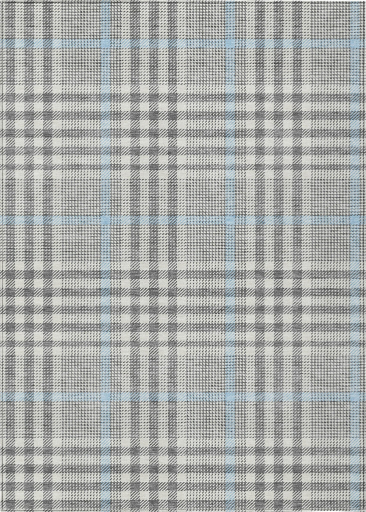 Piper Looms Chantille Plaid ACN1054 Gray Machine Washable Area Rug main image