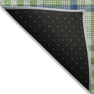 Piper Looms Chantille Plaid ACN1054 Green Machine Washable Area Rug Backing Image