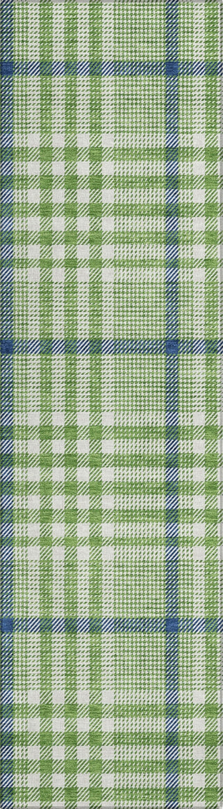 Piper Looms Chantille Plaid ACN1054 Green Machine Washable Area Rug Runner Main Image