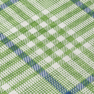 Piper Looms Chantille Plaid ACN1054 Green Machine Washable Area Rug Swatch Image