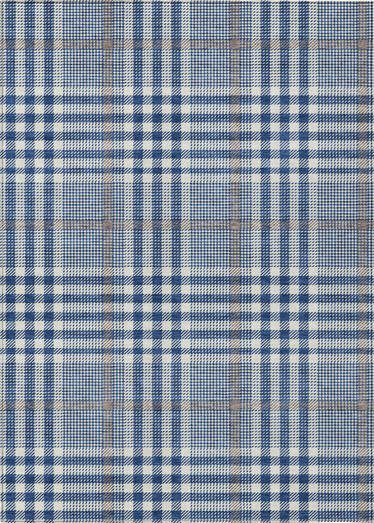 Piper Looms Chantille Plaid ACN1054 Navy Machine Washable Area Rug main image
