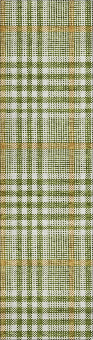 Piper Looms Chantille Plaid ACN1054 Olive Machine Washable Area Rug Runner Main Image