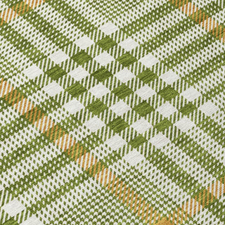 Piper Looms Chantille Plaid ACN1054 Olive Machine Washable Area Rug Swatch Image