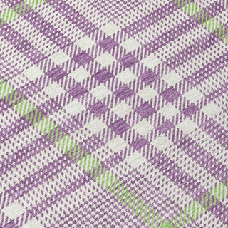 Piper Looms Chantille Plaid ACN1054 Purple Machine Washable Area Rug Swatch Image