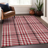 Piper Looms Chantille Plaid ACN1054 Red Machine Washable Area Rug Lifestyle Image Feature