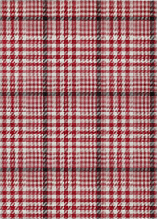 Piper Looms Chantille Plaid ACN1054 Red Machine Washable Area Rug main image