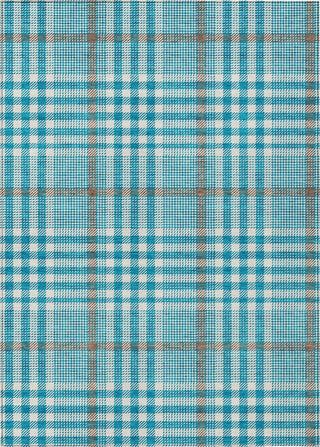 Piper Looms Chantille Plaid ACN1054 Teal Machine Washable Area Rug main image