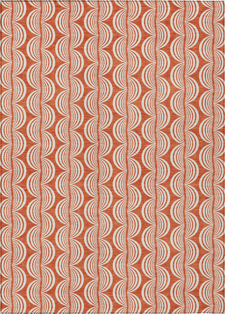 Piper Looms Chantille Swirls ACN1055 Coral Machine Washable Area Rug main image