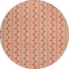 Piper Looms Chantille Swirls ACN1055 Coral Machine Washable Area Rug Round Main Image