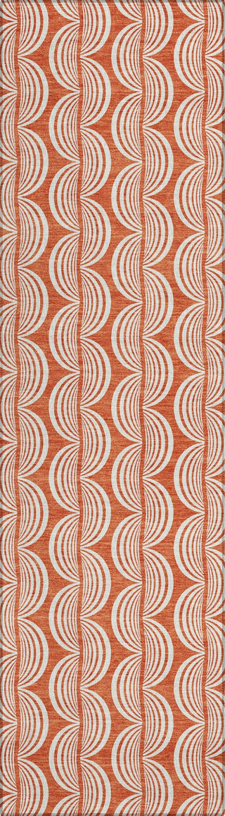 Piper Looms Chantille Swirls ACN1055 Coral Machine Washable Area Rug Runner Main Image