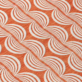 Piper Looms Chantille Swirls ACN1055 Coral Machine Washable Area Rug Swatch Image