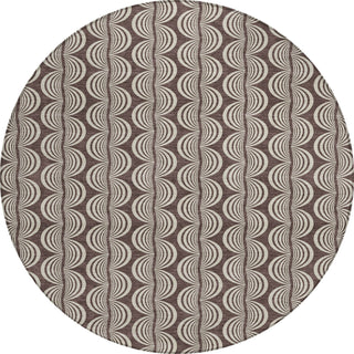 Piper Looms Chantille Swirls ACN1055 Fudge Machine Washable Area Rug Round Main Image