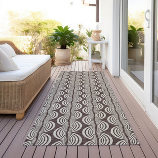 Piper Looms Chantille Swirls ACN1055 Fudge Machine Washable Area Rug Runner Outdoor Lifestyle Image Feature
