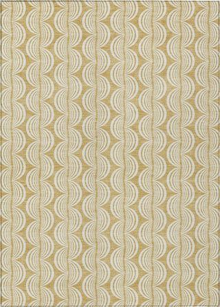Piper Looms Chantille Swirls ACN1055 Gold Machine Washable Area Rug main image