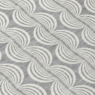 Piper Looms Chantille Swirls ACN1055 Gray Machine Washable Area Rug Swatch Image