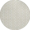 Piper Looms Chantille Swirls ACN1055 Ivory Machine Washable Area Rug Round Main Image