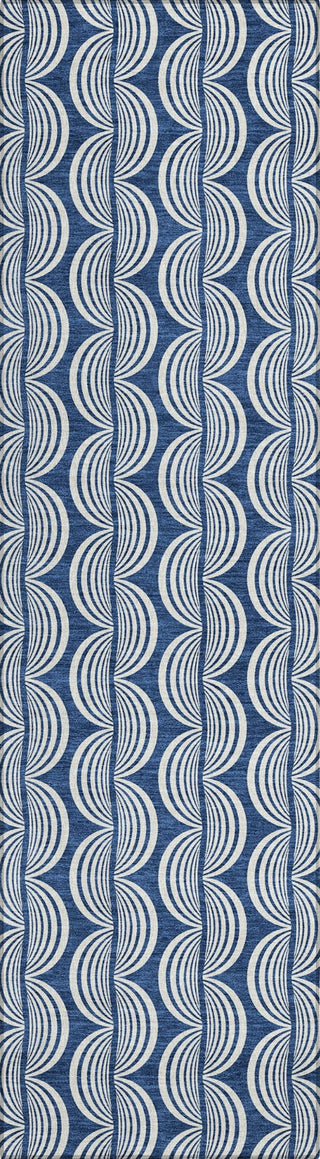 Piper Looms Chantille Swirls ACN1055 Navy Machine Washable Area Rug Runner Main Image