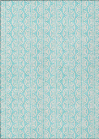 Piper Looms Chantille Swirls ACN1056 Aqua Machine Washable Area Rug main image