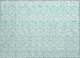 Piper Looms Chantille Swirls ACN1056 Aqua Machine Washable Area Rug Scatter Main Image