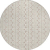 Piper Looms Chantille Swirls ACN1056 Khaki Machine Washable Area Rug Round Main Image