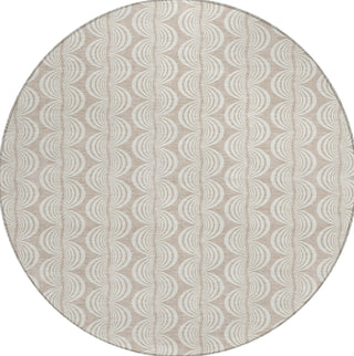 Piper Looms Chantille Swirls ACN1056 Khaki Machine Washable Area Rug Round Main Image