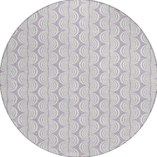 Piper Looms Chantille Swirls ACN1056 Lavender Machine Washable Area Rug Round Main Image