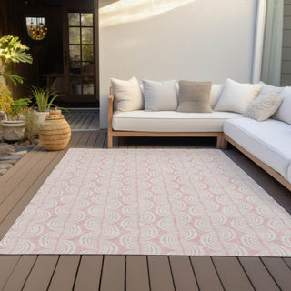 Piper Looms Chantille Swirls ACN1056 Pink Machine Washable Area Rug Outdoor Lifestyle Image Feature