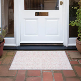 Piper Looms Chantille Swirls ACN1056 Pink Machine Washable Area Rug Scatter Outdoor Lifestyle Image Feature