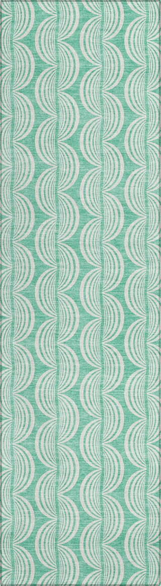 Piper Looms Chantille Swirls ACN1056 Seafoam Machine Washable Area Rug Runner Main Image