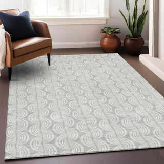Piper Looms Chantille Swirls ACN1056 Silver Machine Washable Area Rug Lifestyle Image Feature