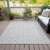 Piper Looms Chantille Swirls ACN1056 Silver Machine Washable Area Rug Outdoor Lifestyle Image Feature