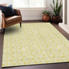 Piper Looms Chantille Swirls ACN1056 Yellow Machine Washable Area Rug Lifestyle Image Feature