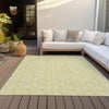 Piper Looms Chantille Swirls ACN1056 Yellow Machine Washable Area Rug Outdoor Lifestyle Image Feature
