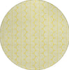 Piper Looms Chantille Swirls ACN1056 Yellow Machine Washable Area Rug Round Main Image