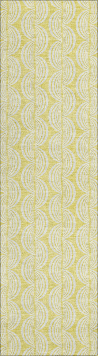 Piper Looms Chantille Swirls ACN1056 Yellow Machine Washable Area Rug Runner Main Image