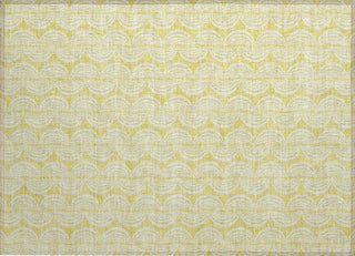 Piper Looms Chantille Swirls ACN1056 Yellow Machine Washable Area Rug Scatter Main Image
