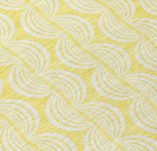 Piper Looms Chantille Swirls ACN1056 Yellow Machine Washable Area Rug Swatch Image