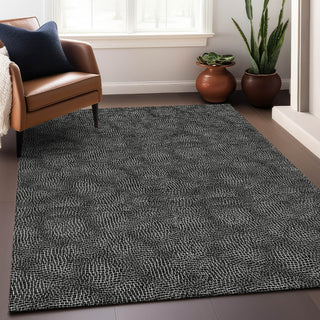 Piper Looms Chantille Geometric ACN1057 Black Machine Washable Area Rug Lifestyle Image Feature