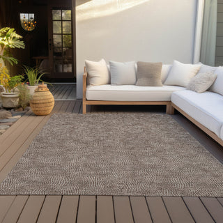 Piper Looms Chantille Geometric ACN1057 Brown Machine Washable Area Rug Outdoor Lifestyle Image Feature
