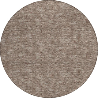 Piper Looms Chantille Geometric ACN1057 Brown Machine Washable Area Rug Round Main Image