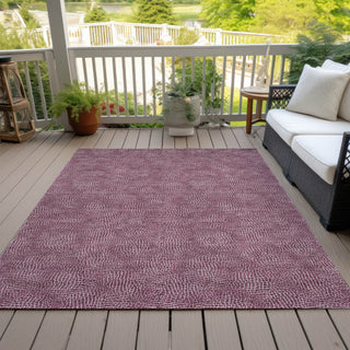 Piper Looms Chantille Geometric ACN1057 Eggplant Machine Washable Area Rug Outdoor Lifestyle Image Feature