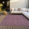 Piper Looms Chantille Geometric ACN1057 Eggplant Machine Washable Area Rug Outdoor Lifestyle Image Feature