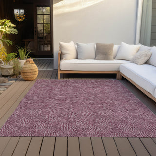 Piper Looms Chantille Geometric ACN1057 Eggplant Machine Washable Area Rug Outdoor Lifestyle Image Feature