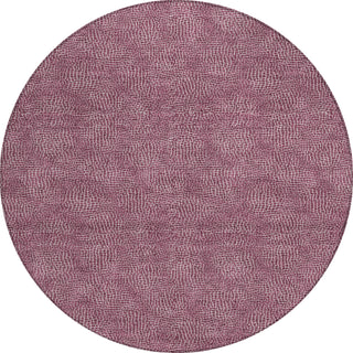 Piper Looms Chantille Geometric ACN1057 Eggplant Machine Washable Area Rug Round Main Image