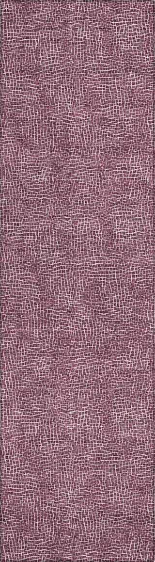 Piper Looms Chantille Geometric ACN1057 Eggplant Machine Washable Area Rug Runner Main Image