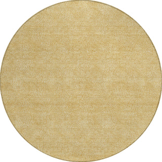 Piper Looms Chantille Geometric ACN1057 Gold Machine Washable Area Rug Round Main Image